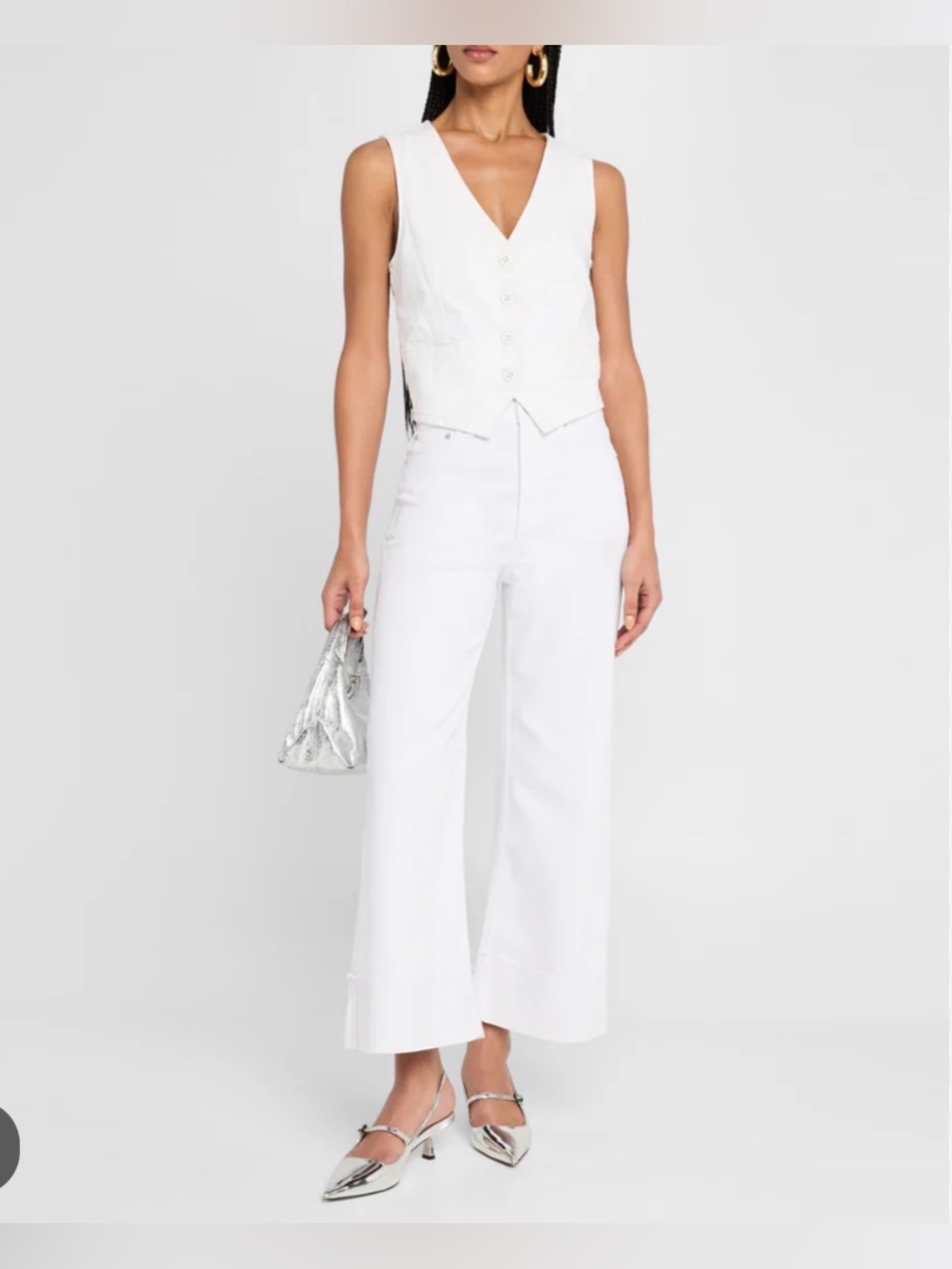 Pistola Lana Wide Leg Crop Cuff
Vivid White